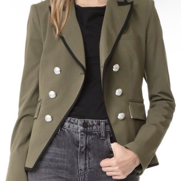 Perfect Veronica Beard cutaway Dickey blazer/jacket, size 6 in Army Green - Picture 3 of 9